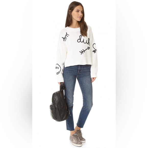 Wildfox Duh Graphic Chunky Sweater - Picture 2 of 5